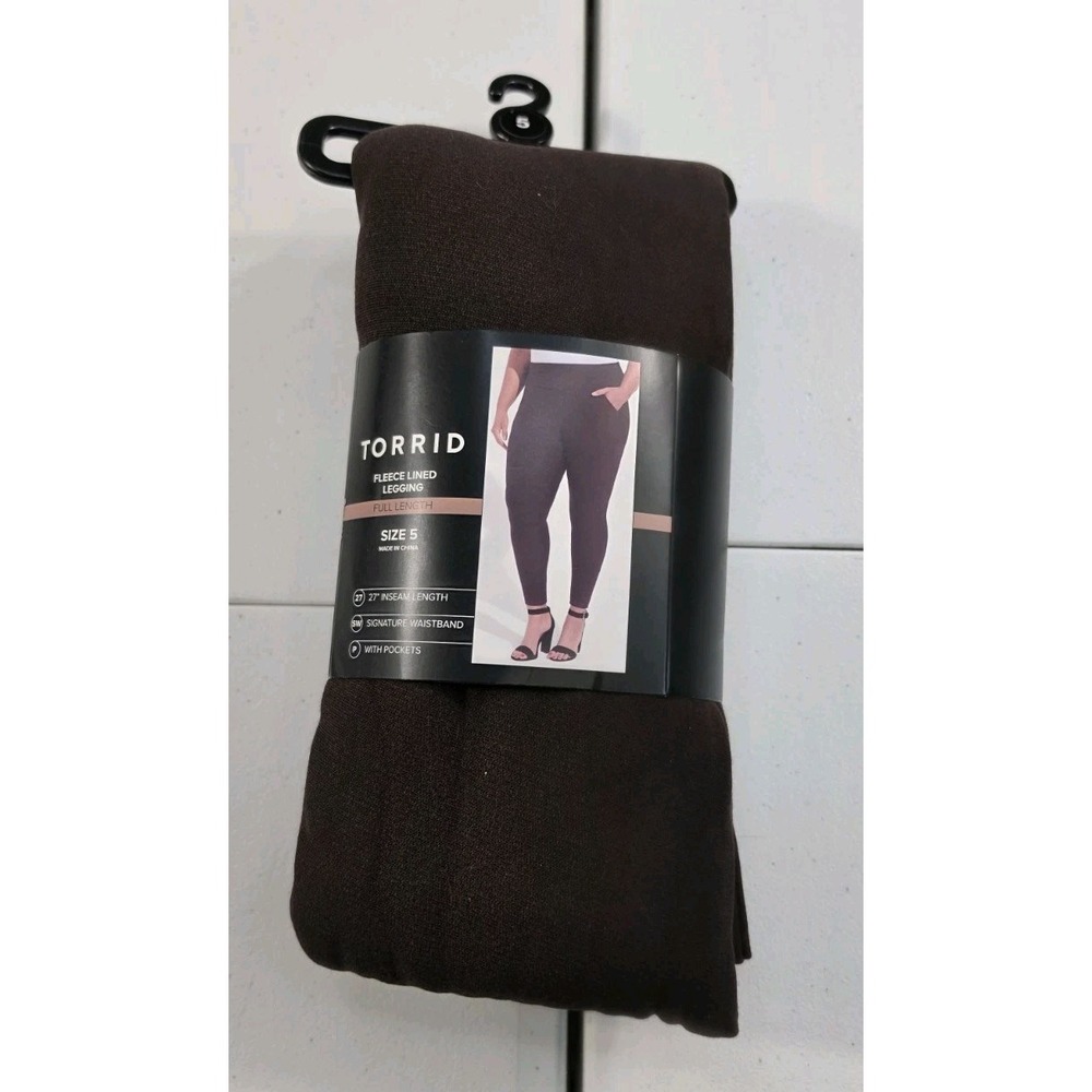 TORRID Full Length Fleece Lined Leggings Brown NWT Size 5X